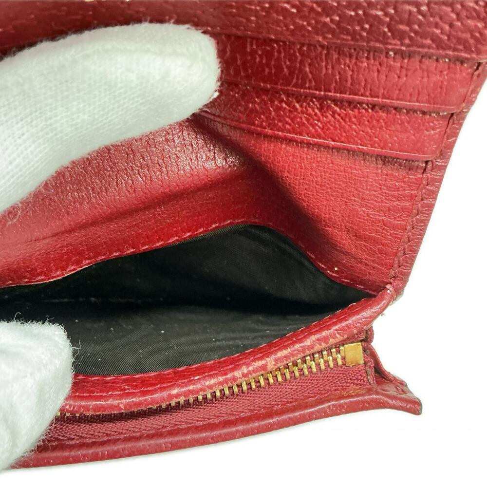 GUCCI Wallet Brown Red Bi fold - Picture 7 of 7